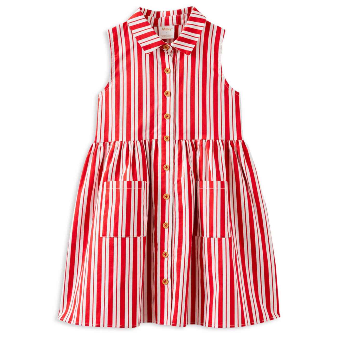 Milky Stripe Dress 2-7Y